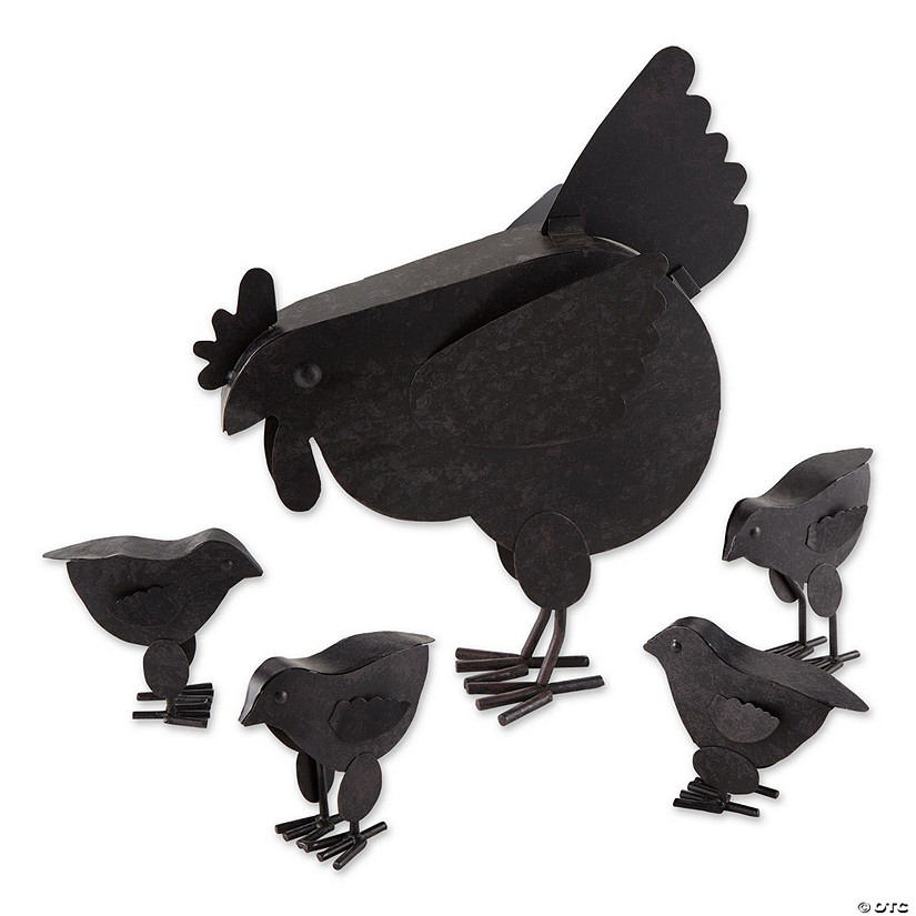 Hen With Chicks Sculpture 11.25X3.75X14.5" Image