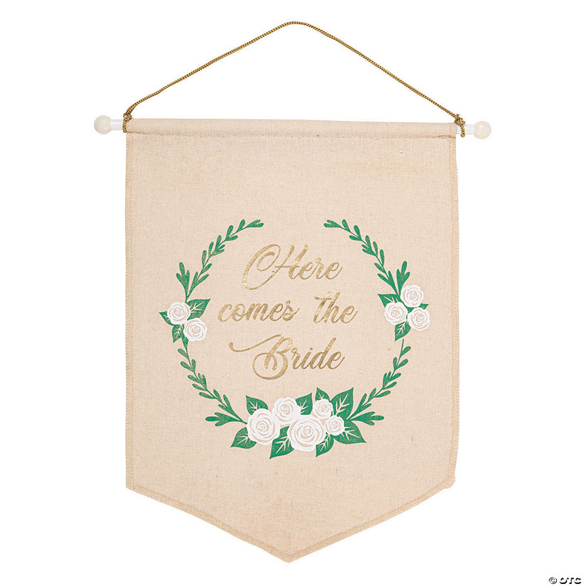 Here Comes the Bride Canvas Banner Image