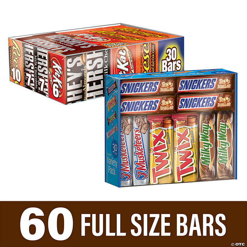 Hershey chocolate full size variety/mar's chocolate full size variety