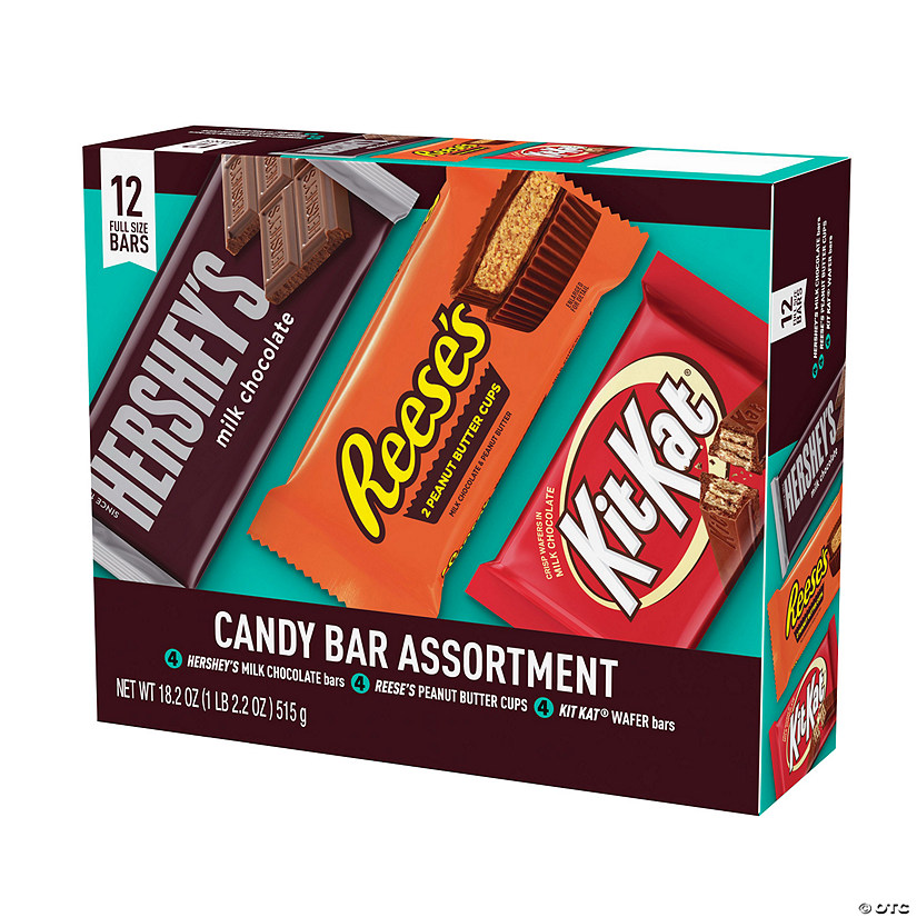HERSHEY’S Full Size Candy Bar Assortment, 18.2 oz, 12 Count Discontinued