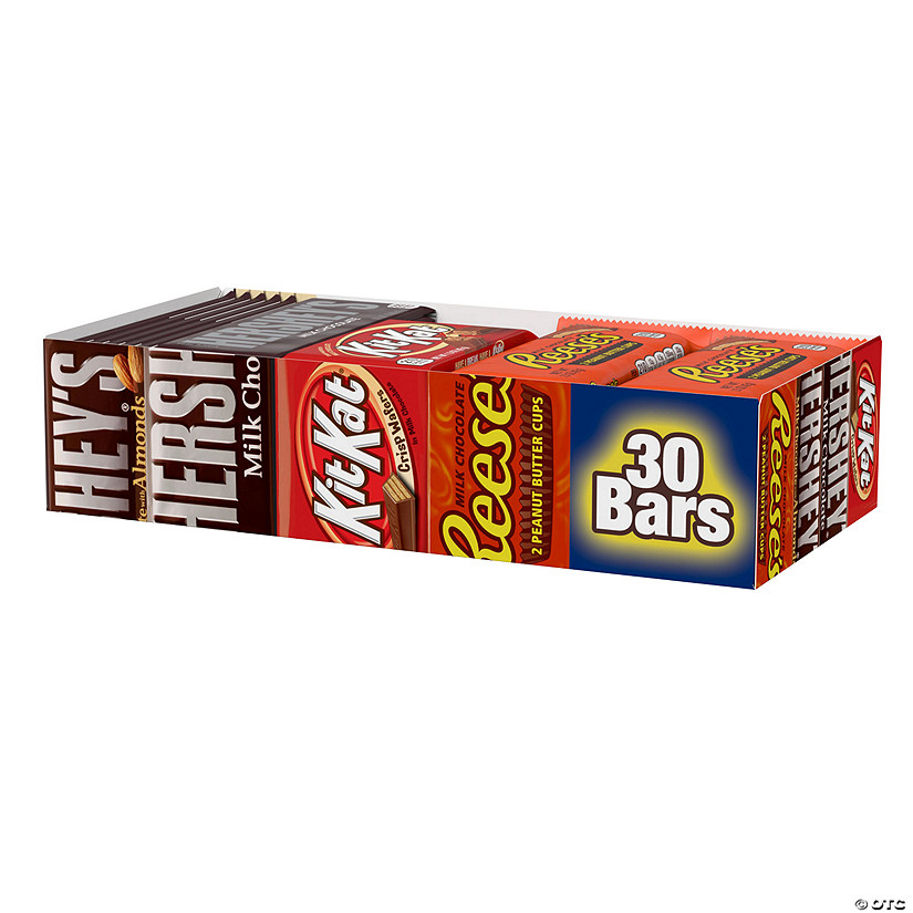 HERSHEY’S Standard Full Size Candy Bar Variety Pack, 51.5 oz, 30 Count ...