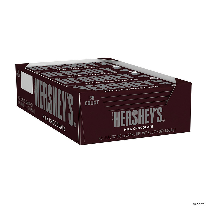HERSHEY'S Full Size Milk Chocolate Bar, 1.55 oz, 36 Count Oriental