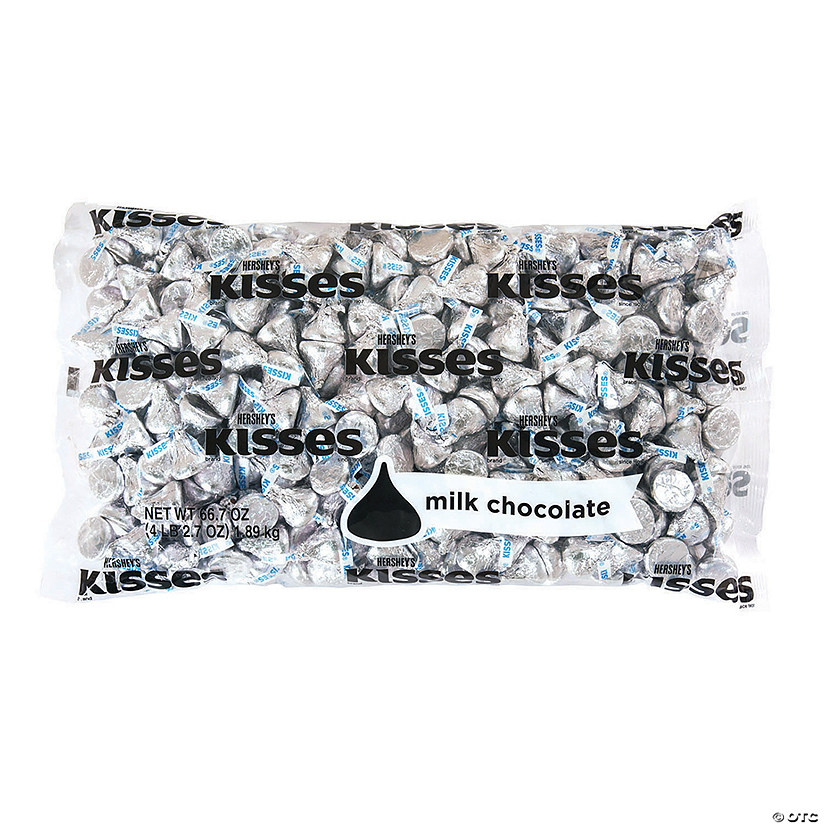 HERSHEY'S KISSES Milk Chocolates, Silver, 66.7 oz Image
