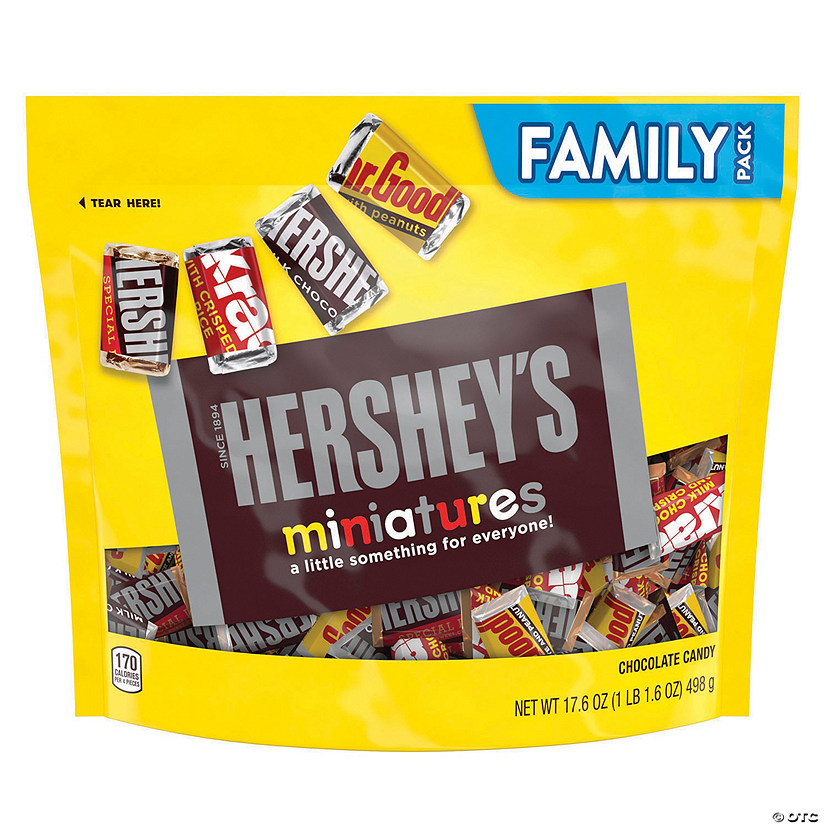 HERSHEY'S Miniatures Chocolate Candy Assortment, Family Size 17.6 oz Image
