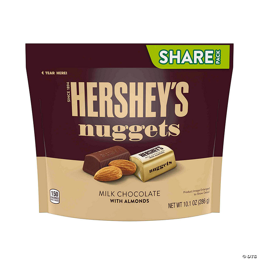 HERSHEY'S NUGGETS Milk Chocolate with Almonds Candy, 10.1 oz, 3 Pack Image