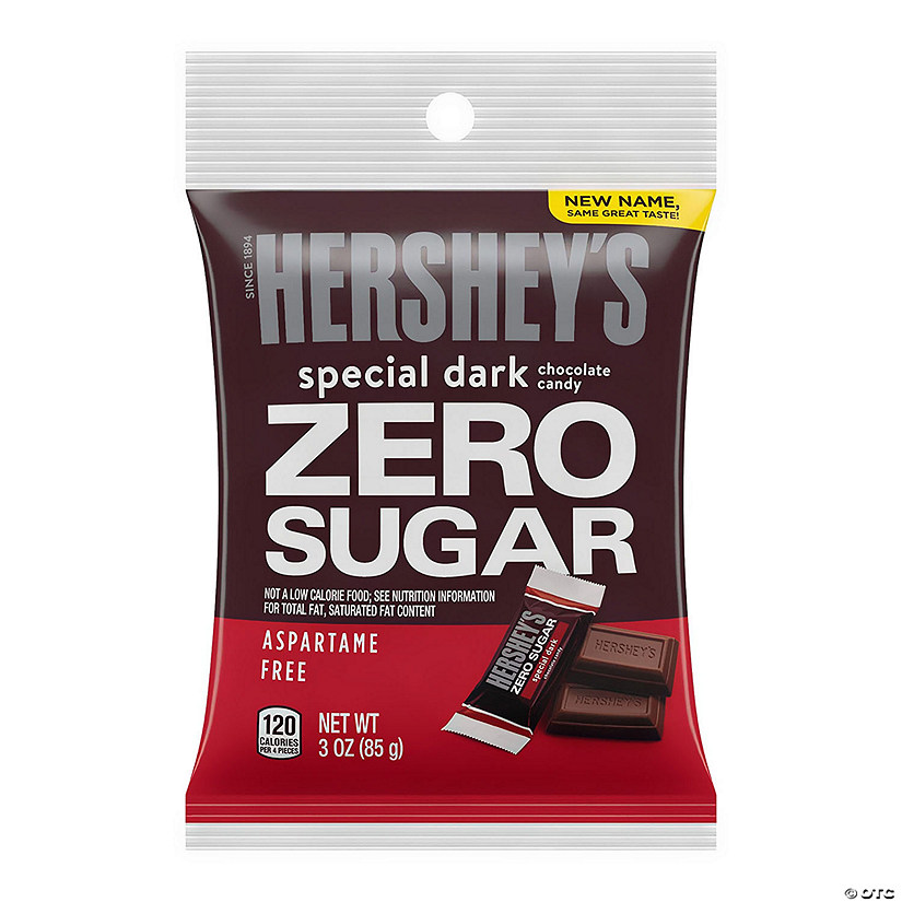 HERSHEY'S SPECIAL DARK Sugar Free Peg Bag, 3 oz, 12 Count Image