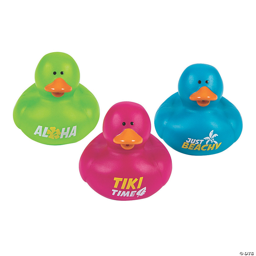 Hibiscus Rubber Ducks - 12 Pc. Image