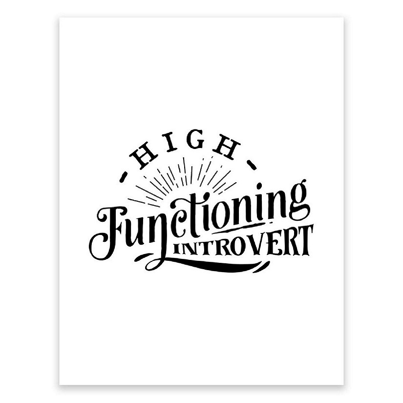 High Functioning Introvert 8.5x11in 1Pk Image