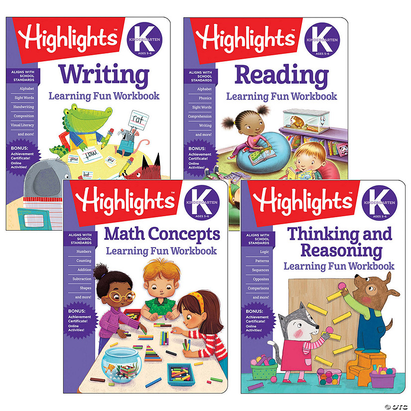 Highlights Kindergarten Learning Fun Workbooks, Set of 4 Image