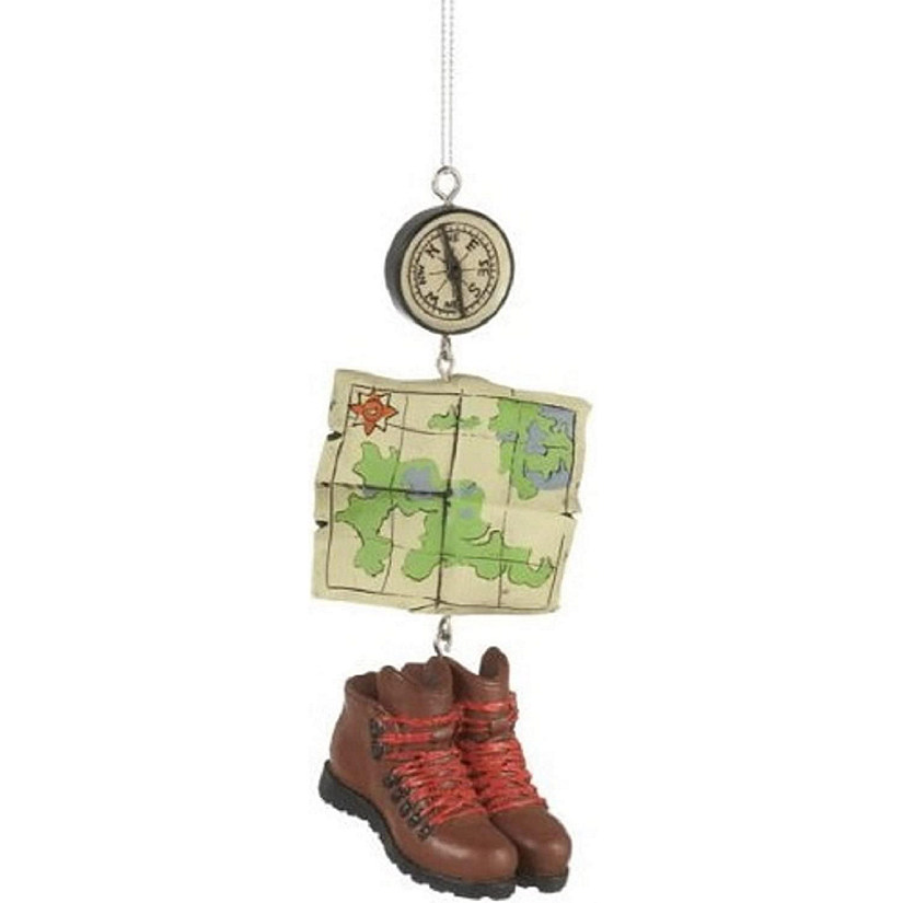 Hiking Compass Ornament by Midwest-CBK, 4.75 Inches Image