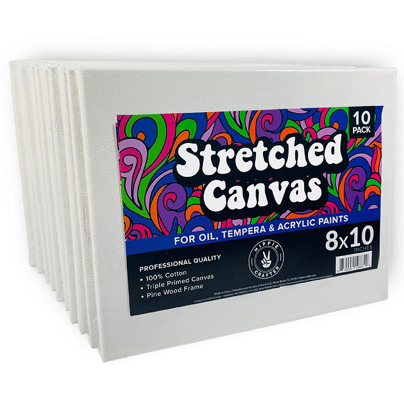 Hippie Crafter 10Pk Stretched Canvas for Painting Image