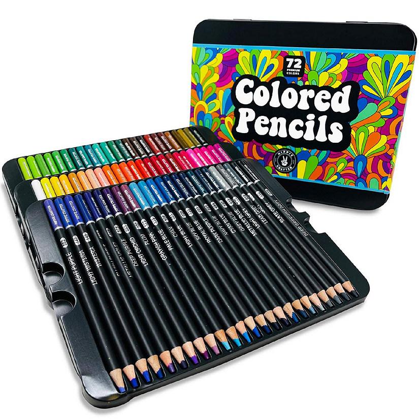 Hippie Crafter 72 Pc Professional Colored Pencils Set Image
