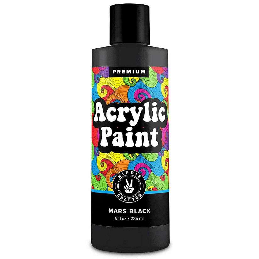 Hippie Crafter 8oz Acrylic Paint Black Image
