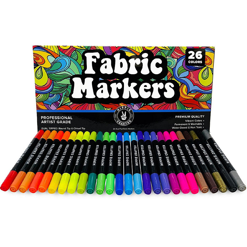 Hippie Crafter Fabric Markers 26 Pk Image