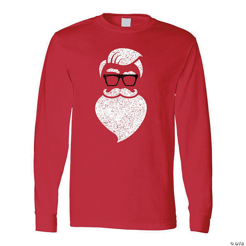 Hipster Santa Adult&#8217;s T-Shirt Image