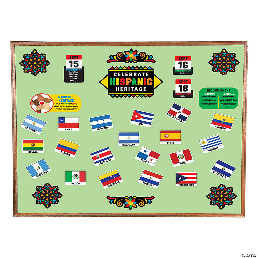 Hispanic Heritage Bulletin Board Set - 34 Pc.