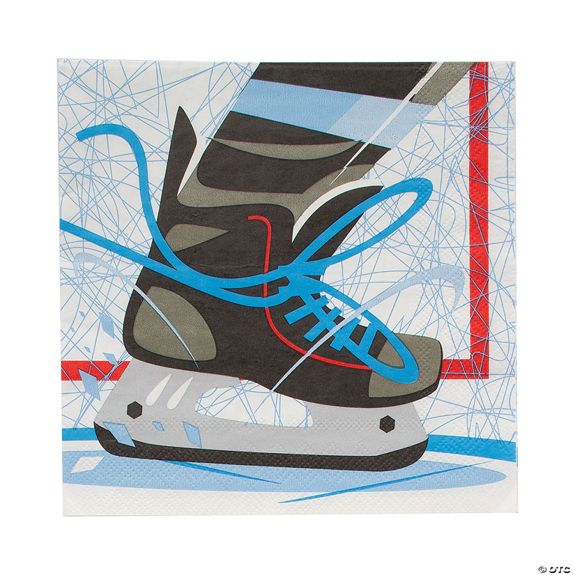 Hockey Party Ice Skate Luncheon Napkins - 16 Pc. Image