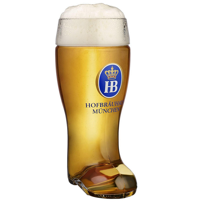 Hofbrauhaus Munich Munchen Glass German Beer Boot 1 L Germany Oktoberfest Image