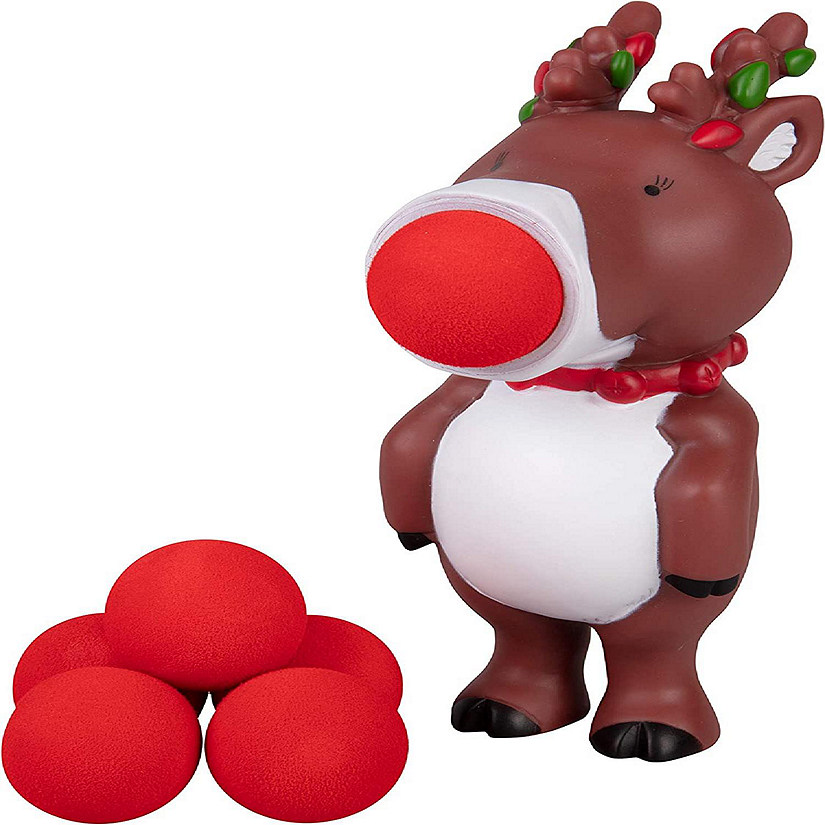 Hog Wild Holiday Reindeer Popper Toy - Shoot Foam Balls Up to 20ft for Kids Image
