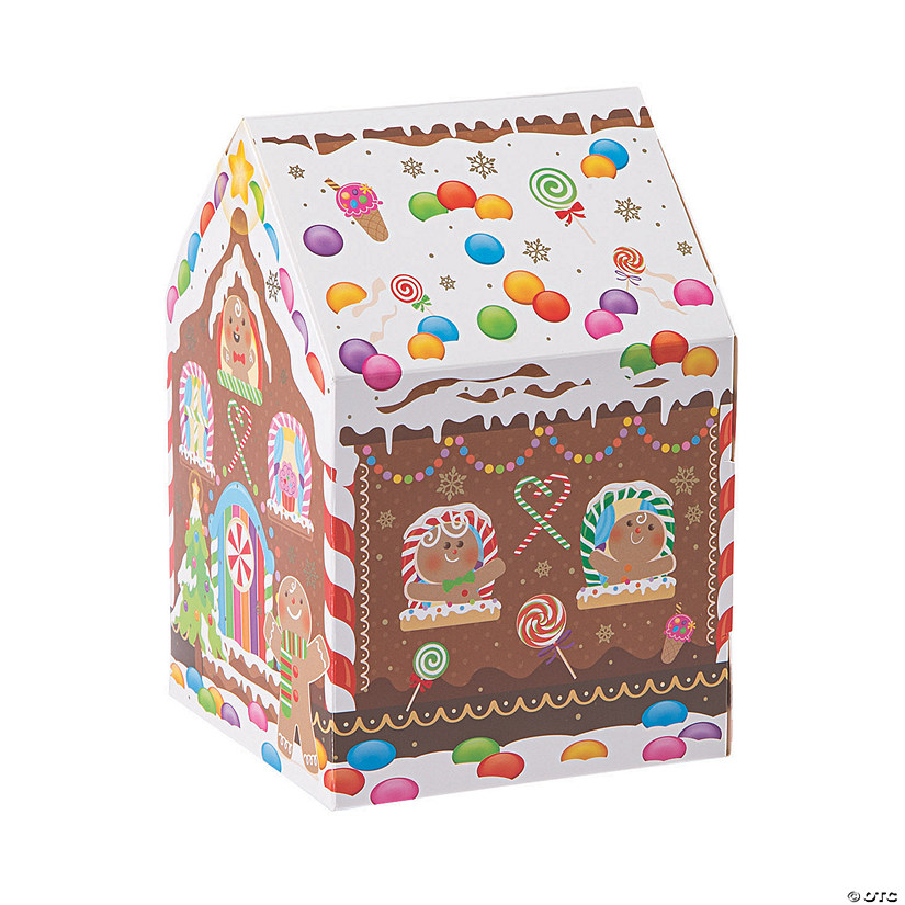 Holiday Gingerbread House Favor Boxes - 12 Pc. Image