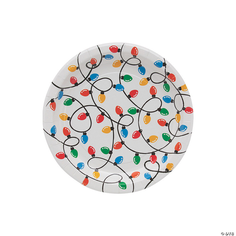 Holiday Lights Paper Dessert Plates 8 Ct.