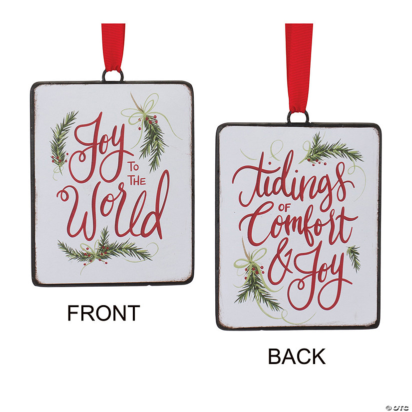 Holiday Sentiment Ornament (Set Of 12) 5.25"H Iron Image