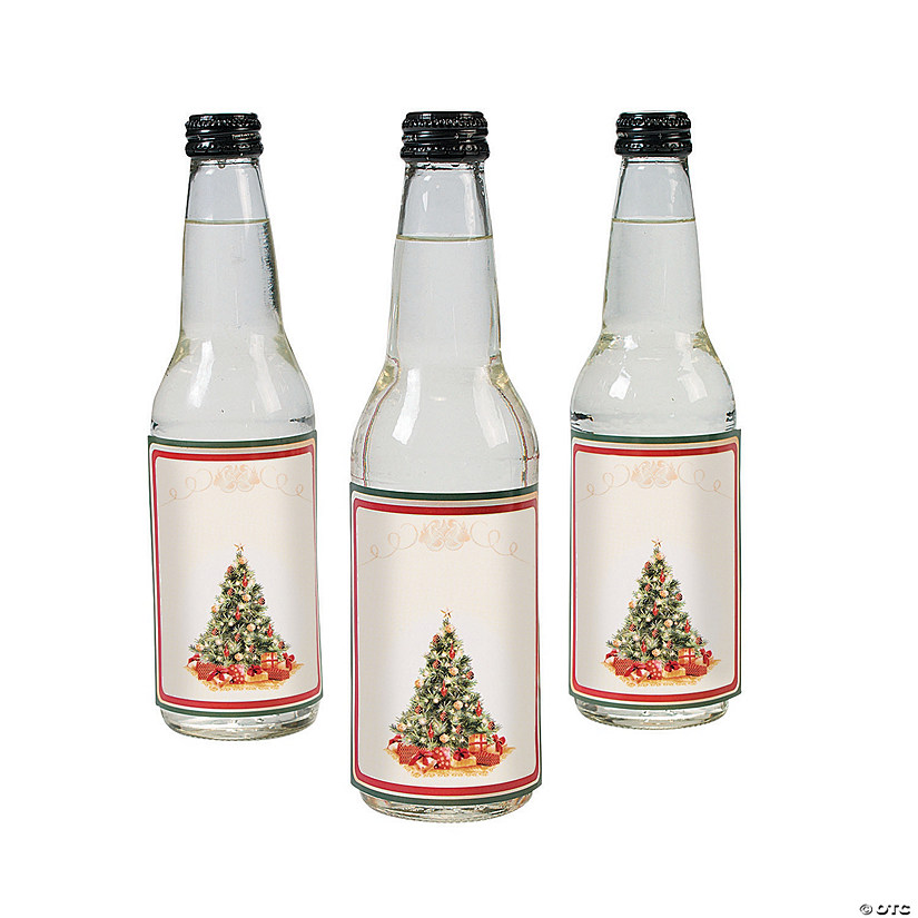 Christmas Drink Bottle Labels 12 Piece 