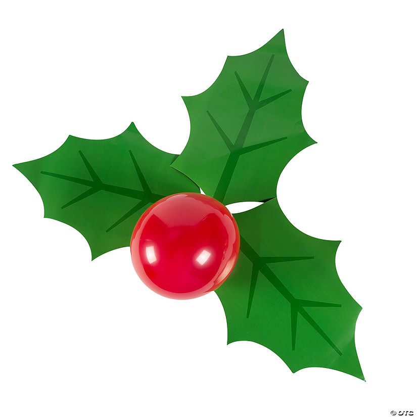 Holly Leaves & Balloons Decorating Kit - Makes 3 Image