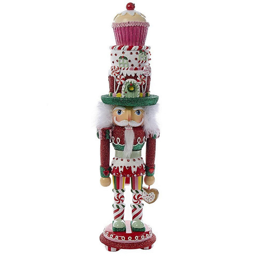 Hollywood Cupcake and Sweets Hat Wooden Christmas Nutcracker 18 Inch HA0307 New Image