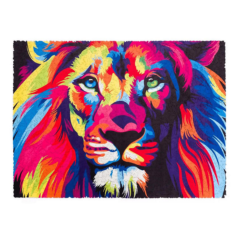 Hologram Lion 500 Piece Wooden Jigsaw Puzzle Image