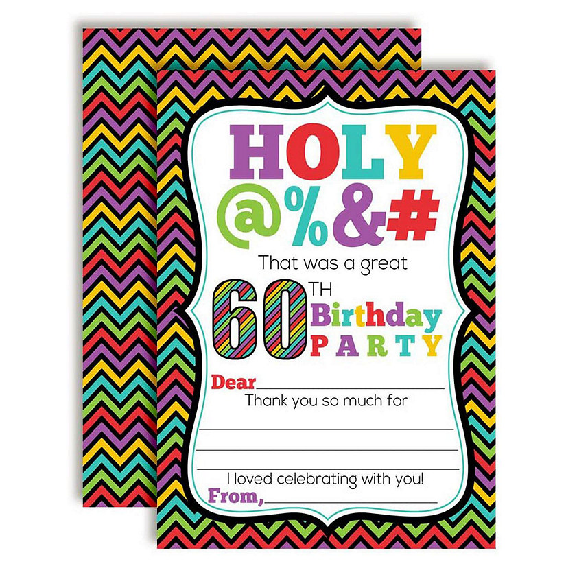 Holy Bleep 60th Thank You 20pc. by AmandaCreation Image