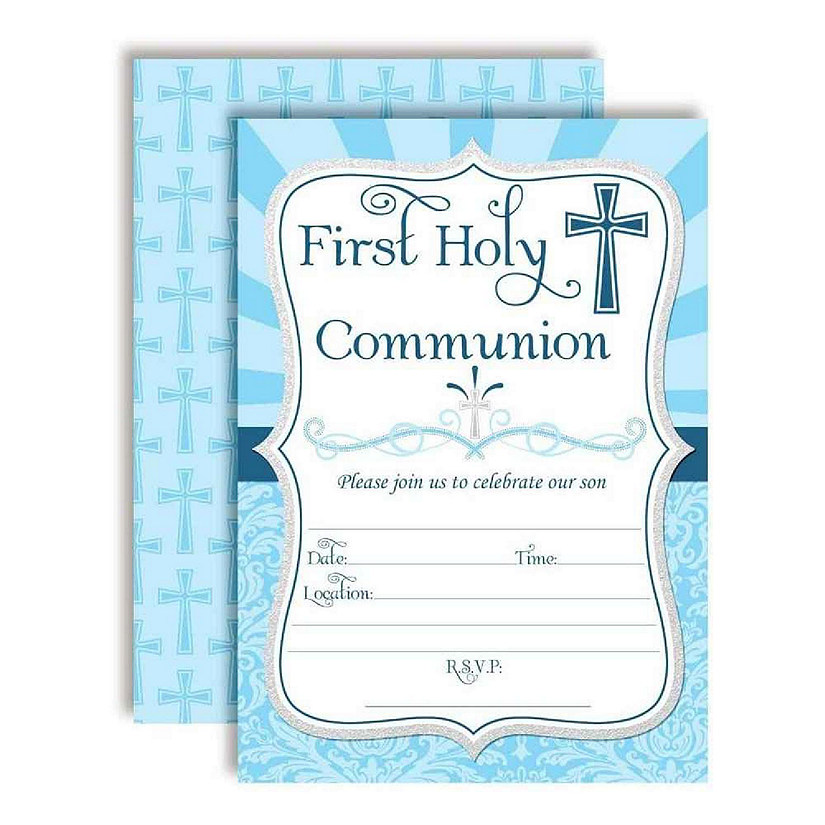 Holy Communion Boy Invitations 40pc. by AmandaCreation Image