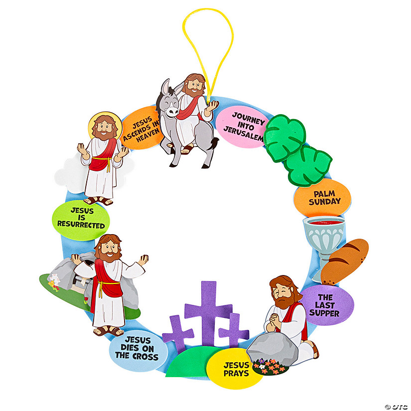 Holy Week Wreath Foam Craft Kit- Makes 12 Image