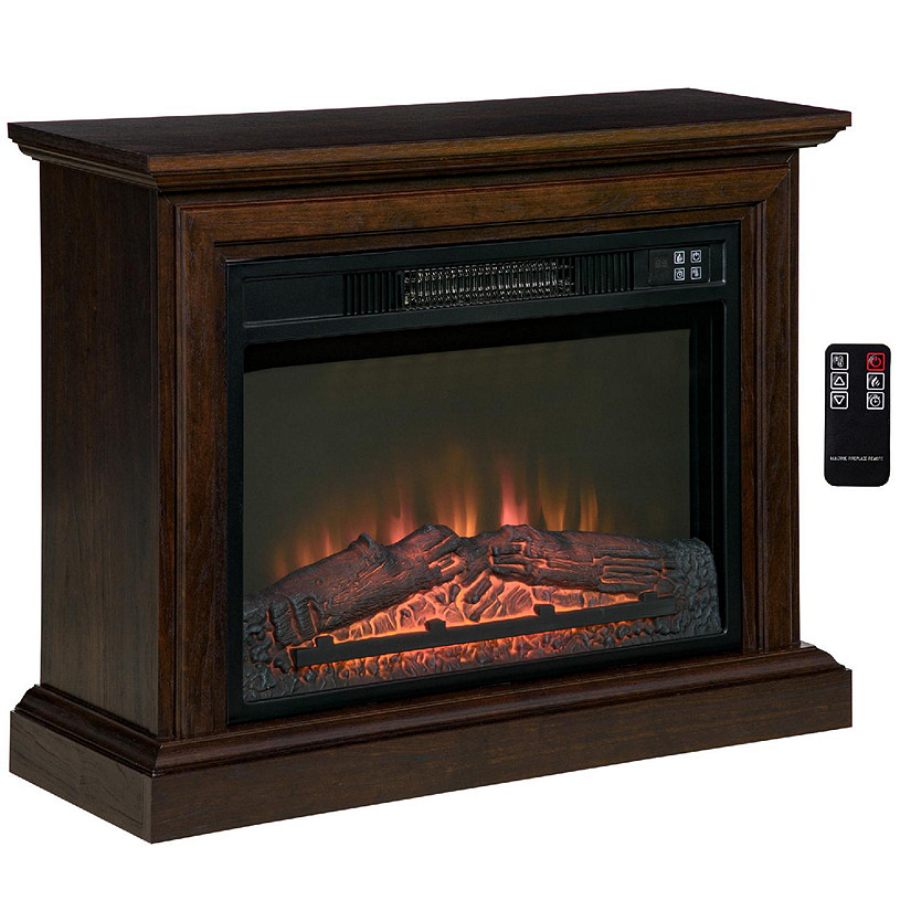 31" Electric Fireplace with Dimmable Flame Effect and Mantel