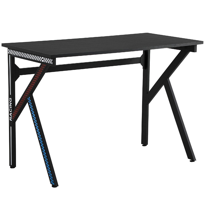 43" Racing Style Gaming Desk with Multi Colored K Steel Frame