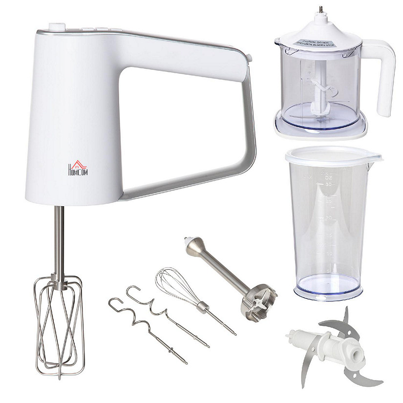 Wonder Wand Do It All Deluxe White Handheld Blender Mixer Set HA3058