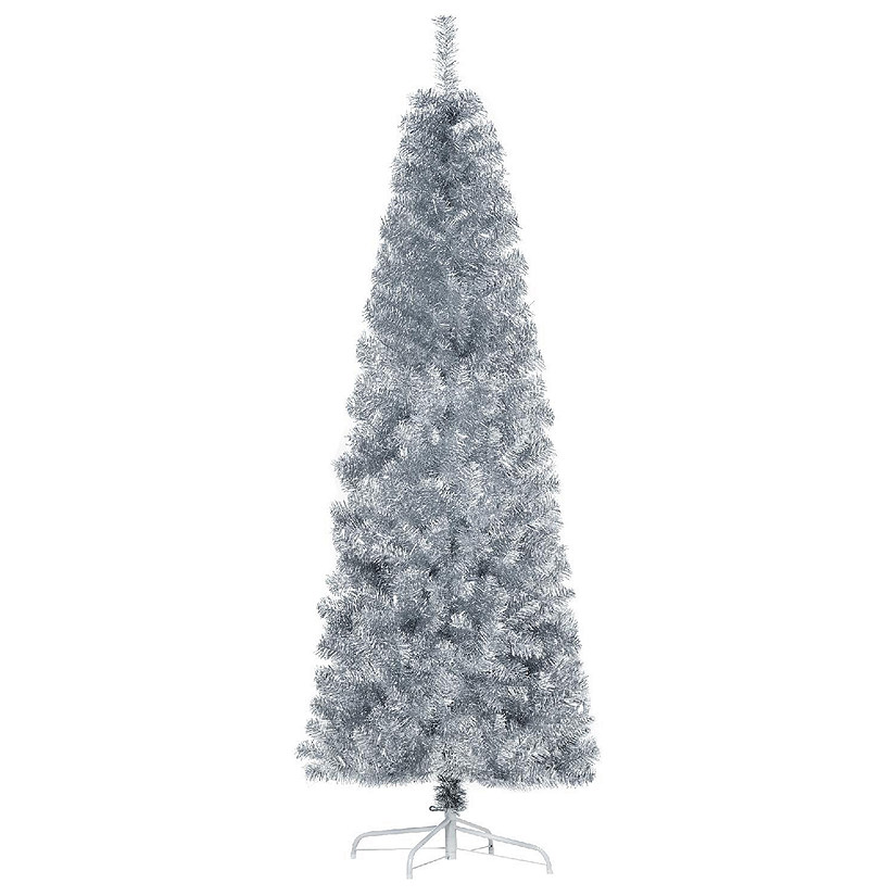 6' Tall Unlit Slim Douglas Fir Artificial Christmas Tree with