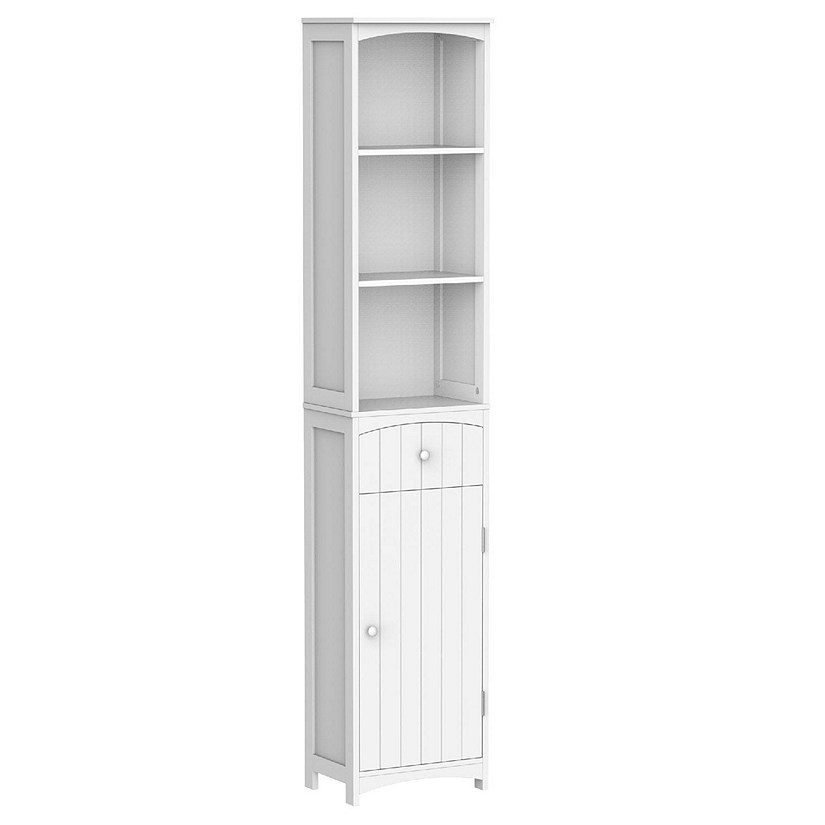 https://s7.orientaltrading.com/is/image/OrientalTrading/PDP_VIEWER_IMAGE/homcom-67-tall-bathroom-storage-cabinet-freestanding-linen-tower-with-3-tier-shelf-drawer-and-cupboard-narrow-side-floor-organizer-white~14218106$NOWA$