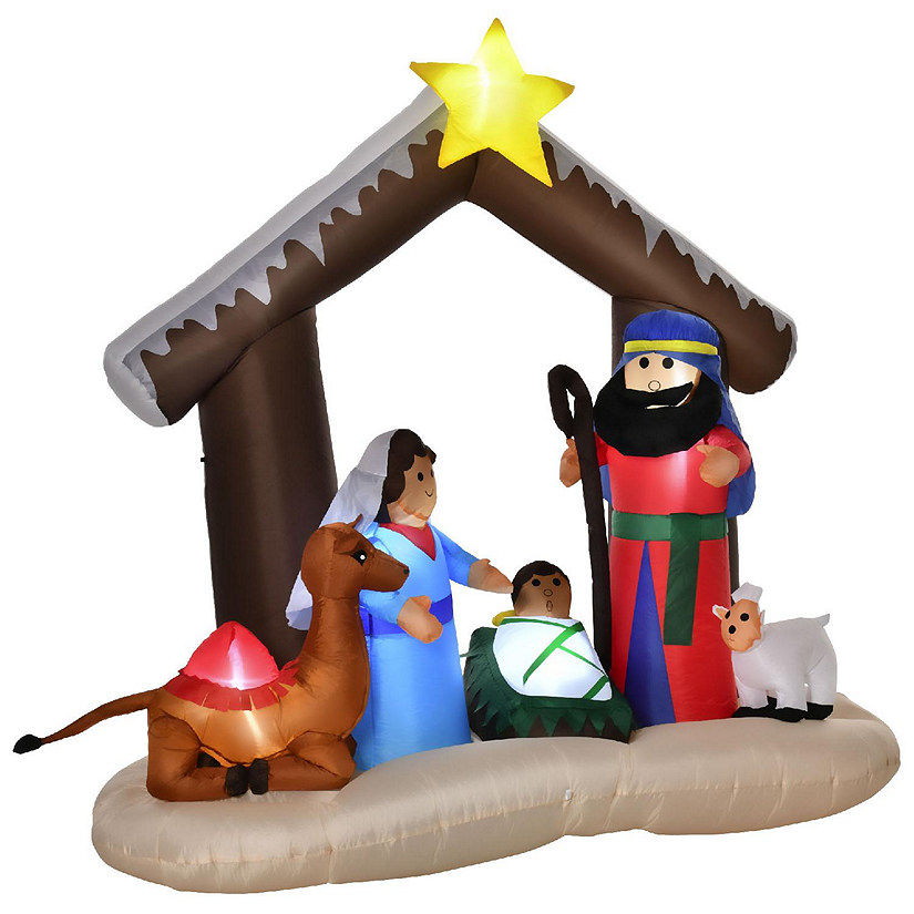 6ft Christmas Inflatable Nativity Scene Outdoor Blow Up Yard