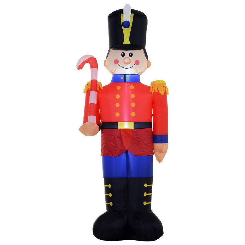 6ft Christmas Inflatable Nutcracker Toy Soldier with Candy Cane