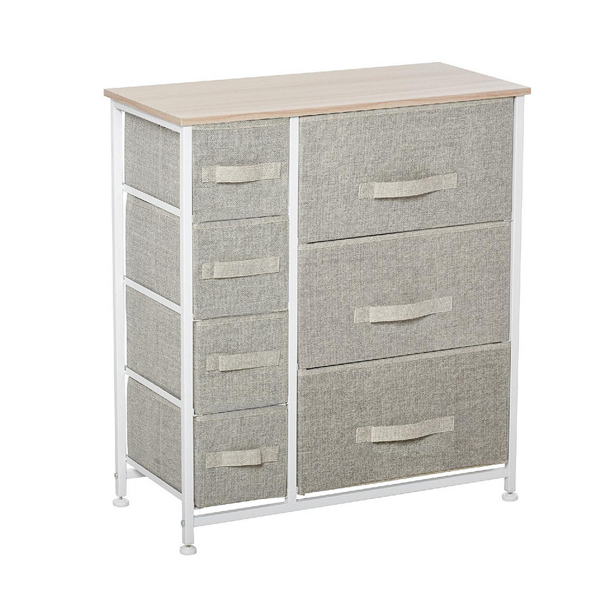 Costway 4-Drawer Dresser Organizer Closet Storage Cabinet with Shelves & Foldable Drawers