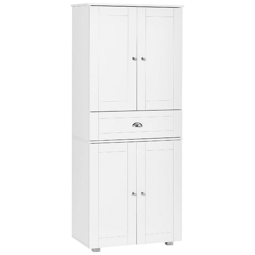 71" Freestanding Kitchen Pantry with 2 Large Double Door