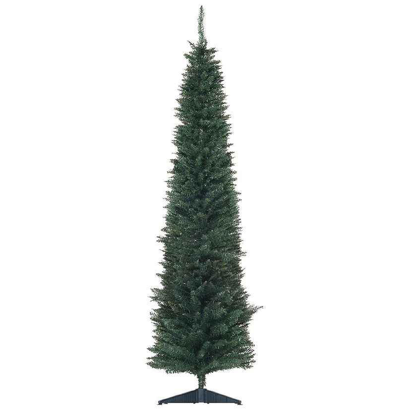 7ft Tall Slim Noble Fir Unlit Artificial Christmas Tree with