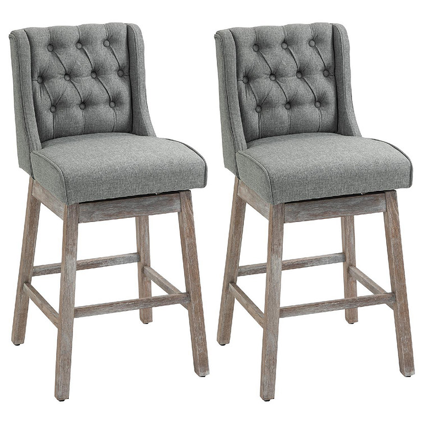 Bar Height Bar Stools Set of 2 180 Degree Swivel Kitchen Island