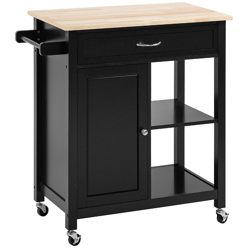 Black Kitchen Trolley Utility Cart