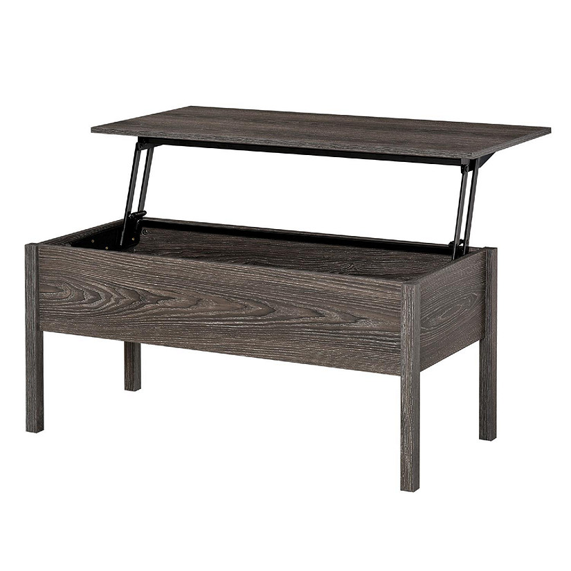 Gray Woodgrain 39" Storage Coffee Table