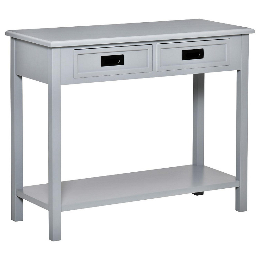 Grey Hallway Table with Storage Drawers