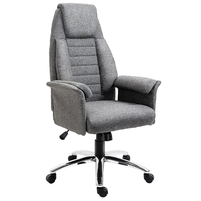 High Back Fabric Executive Chair with Padded Armrests Ergonomic