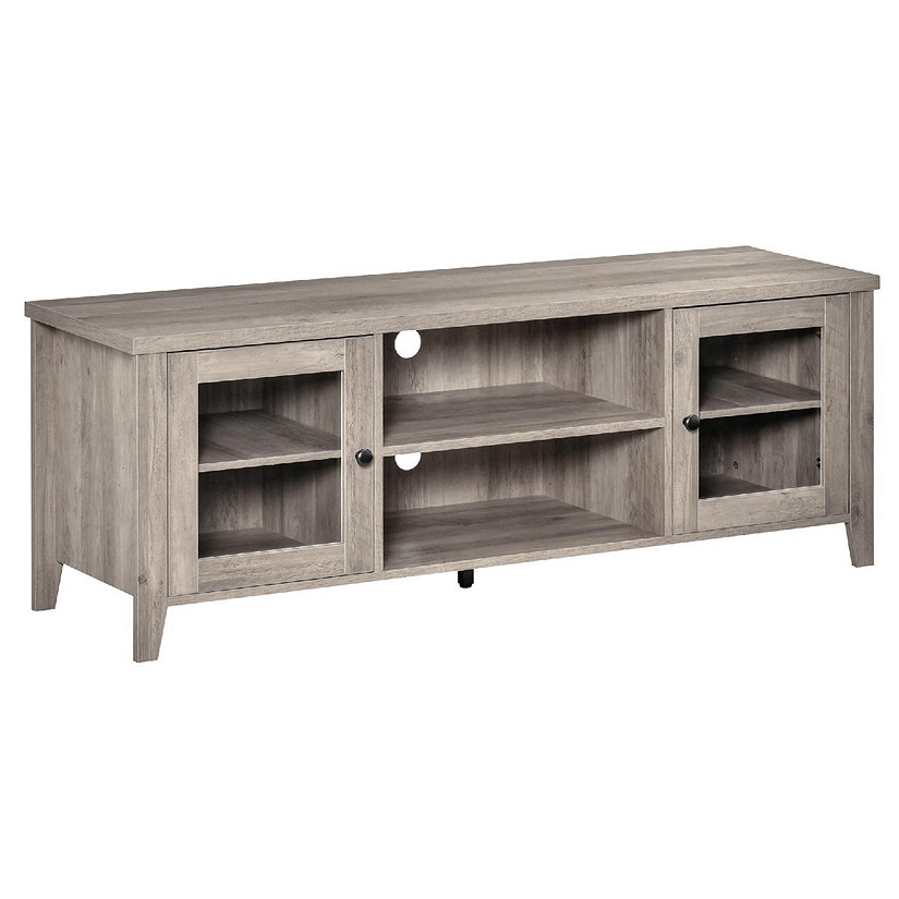 HOMCOM Modern TV Stand Entertainment Center with Shelves and Cabinets ...