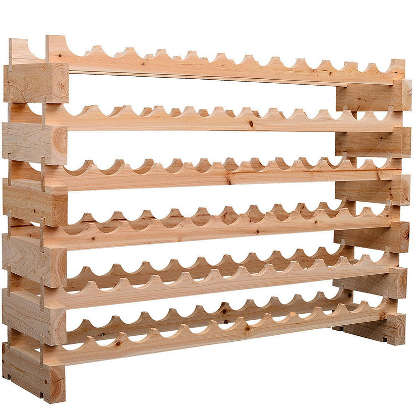Stackable Wine Rack Modular Storage Shelves 72 Bottle Holder